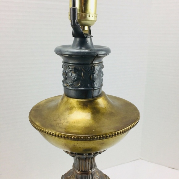 Vintage Brass Pewter 1960's Tulip Lamp Retro - Picture 4 of 8